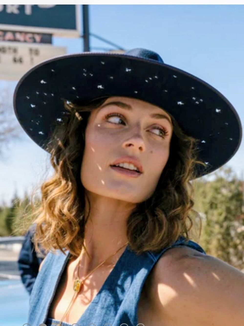 Stetson Night Sky Fedora Navy Star Cutouts Wide Brim Feather Seeker Collection